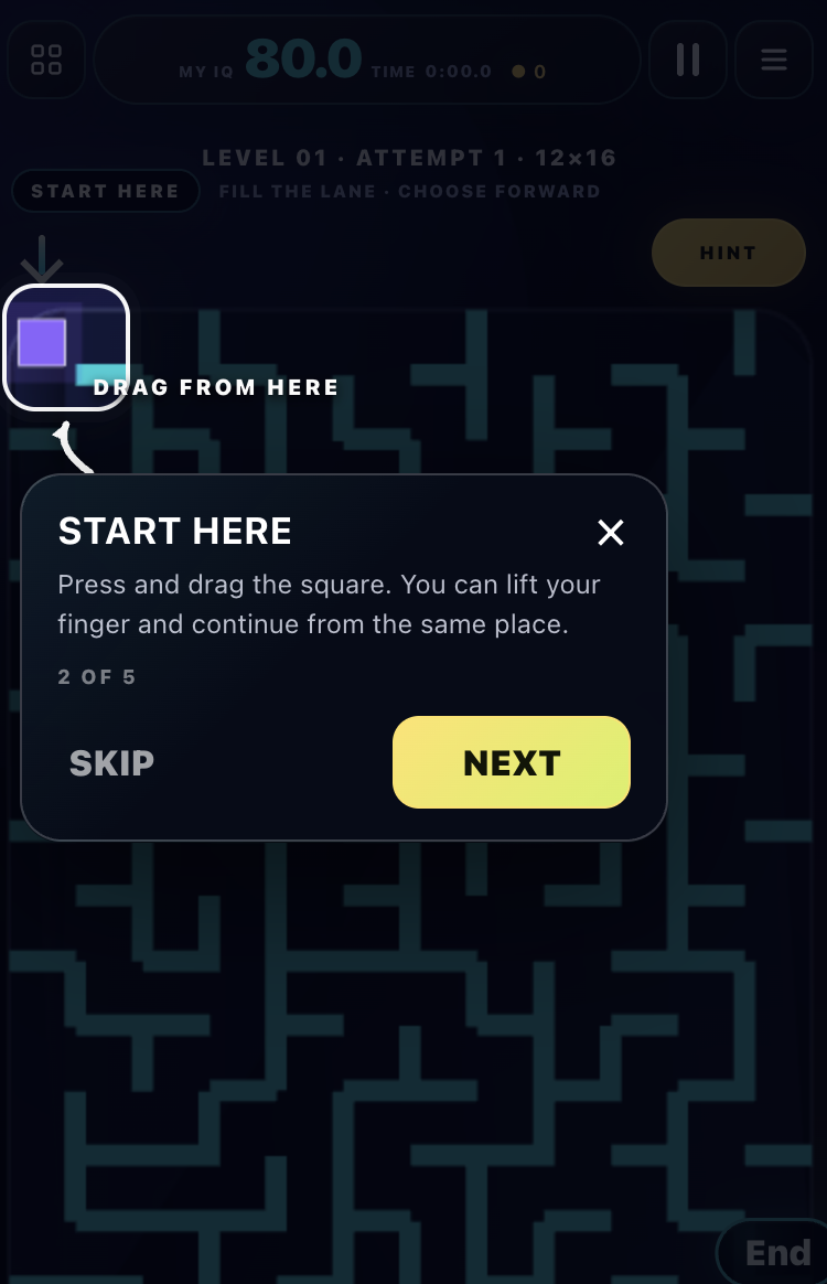 Decision progress screen