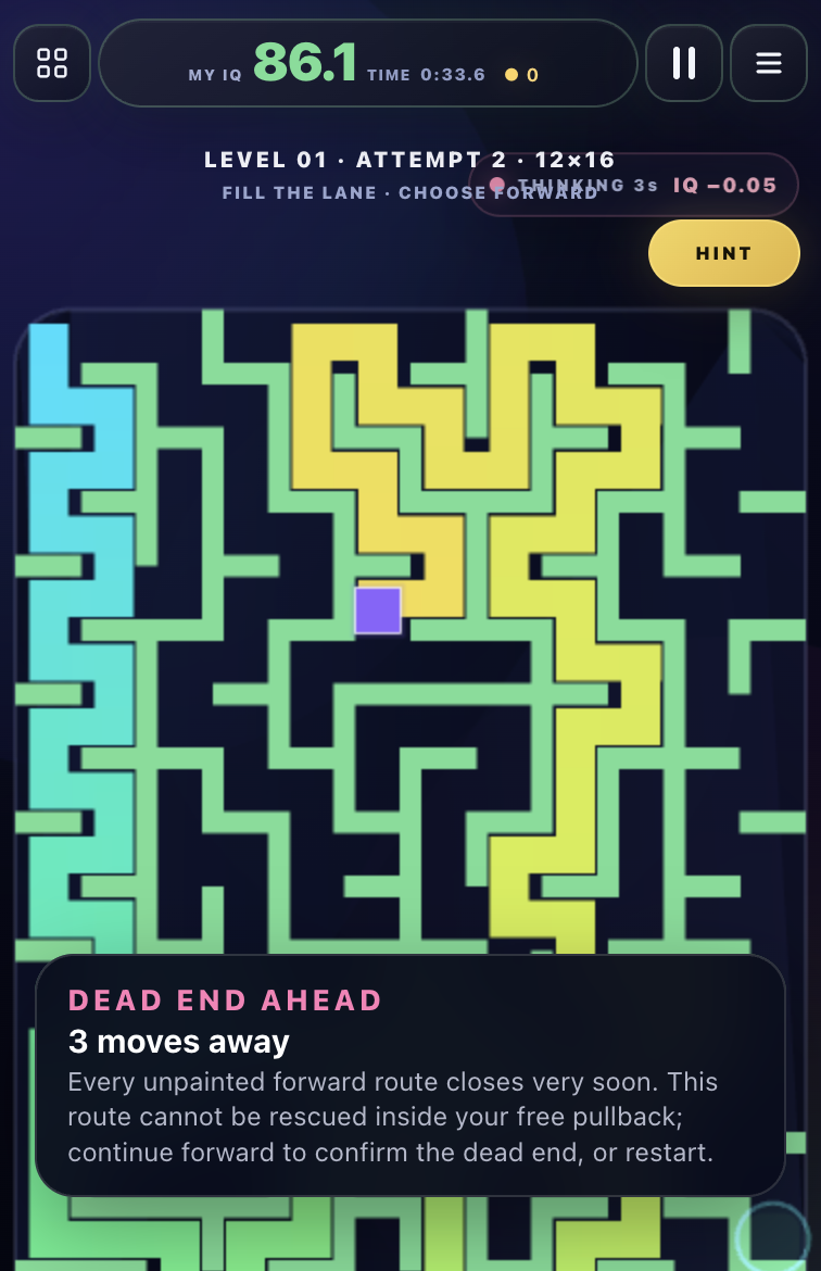 Decision advanced maze gameplay