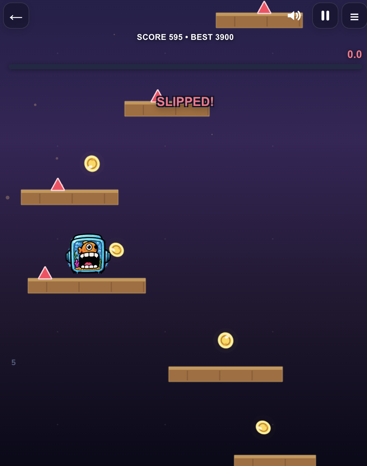 Slip and Jump character screen